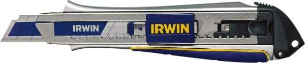 Irwin - Snap Utility Knife - Silver & Blue Handle - Americas Industrial Supply