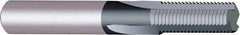 Vargus - 1/16-27 Thread, 1/4" Shank Diam, TiAlN Coating, Solid Carbide Straight Flute Thread Mill - 3 Flutes, 2.244" OAL, 1/16" Min Noml Diameter - Americas Industrial Supply