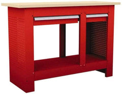 Value Collection - 54 Wide x 20-13/16" Deep x 37-1/4" High, Fiberboard Workbench - Straight Edge, Fixed Legs - Americas Industrial Supply