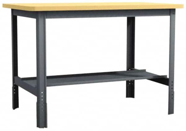 Value Collection - 60 Wide x 30" Deep x 29" High, Flakeboard Workbench - Comfort Edge, Adjustable Height Legs - Americas Industrial Supply