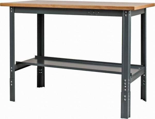 Value Collection - 48 Wide x 24" Deep x 29" High, Flakeboard Workbench - Comfort Edge, Adjustable Height Legs - Americas Industrial Supply