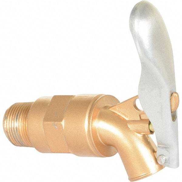 Vestil - 3/4" NPT Aluminum Adjustable Drum Faucet - 4" Long Extension - Americas Industrial Supply