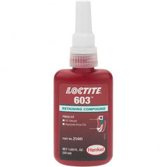 Loctite - Threadlockers & Retaining Compounds - 603 50ML BOTTLE LOCTITE RETAINNG COMPOUND - Americas Industrial Supply