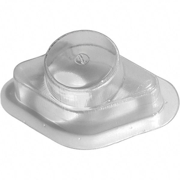 Made in USA - Plastic Housing Plastic Bearing Flange Mount - 2-11/16" Wide x 2-7/8" Outside Diam - Americas Industrial Supply