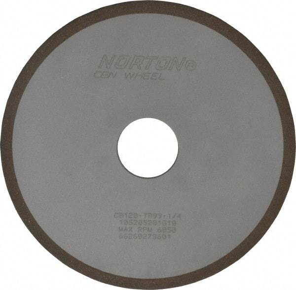 Norton - 6" Diam x 1-1/4" Hole x 1/8" Thick, 120 Grit Surface Grinding Wheel - CBN, Type 1A1, Fine Grade, Resinoid Bond - Americas Industrial Supply