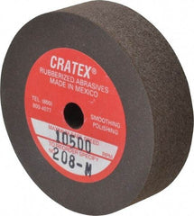 Cratex - 2" Diam x 1/4" Hole x 1/2" Thick, Surface Grinding Wheel - Silicon Carbide, Medium Grade, 10,500 Max RPM, Rubber Bond, No Recess - Americas Industrial Supply