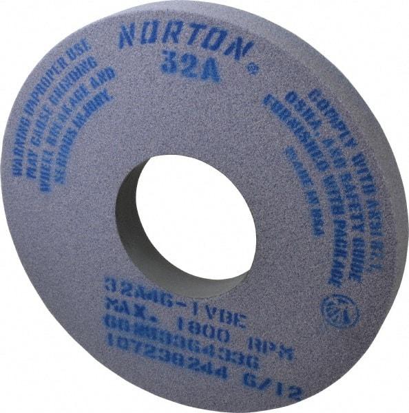 Norton - 14" Diam x 5" Hole x 1-1/2" Thick, I Hardness, 46 Grit Surface Grinding Wheel - Aluminum Oxide, Type 1, Coarse Grade, 1,800 Max RPM, Vitrified Bond, No Recess - Americas Industrial Supply