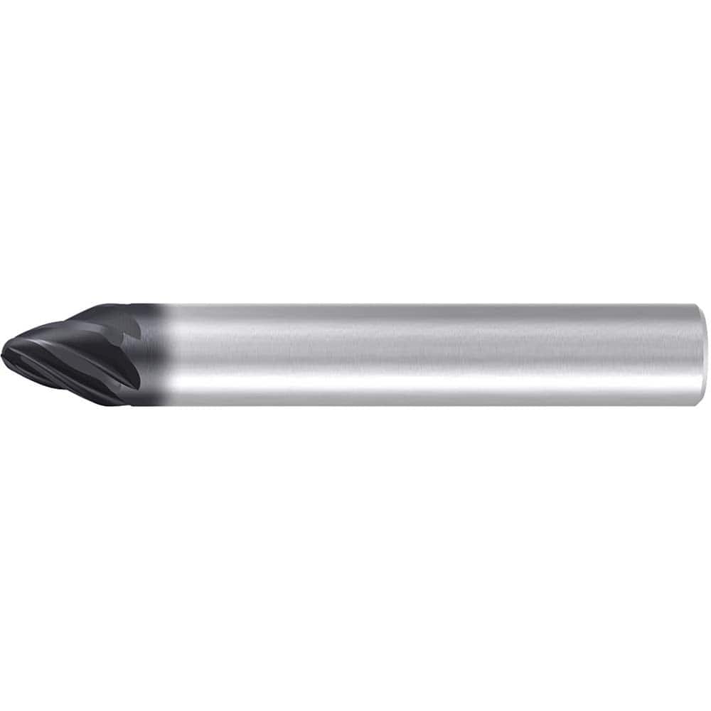 Emuge - Barrel Cutter End Mills; End Type: Circle Segment Taper-Form A ; Material: Solid Carbide ; Taper Angle Per Side: 20.00 ; Small End Diameter (mm): 8.00 ; Shank Diameter (mm): 16.0000 ; Length of Cut (mm): 18.5000 - Exact Industrial Supply