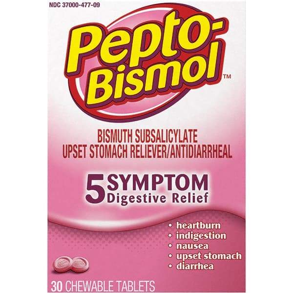 Pepto-Bismol - Original Flavor Medi-First Pain Relief Chewables - Antacids & Stomach Relief - Americas Industrial Supply