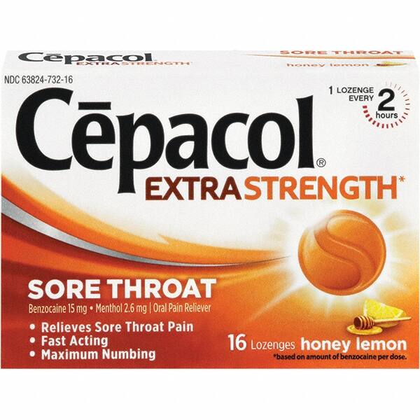 Cepacol - Honey Lemon Flavor Cough Drop Lozenges - Sore Throat Relief - Americas Industrial Supply