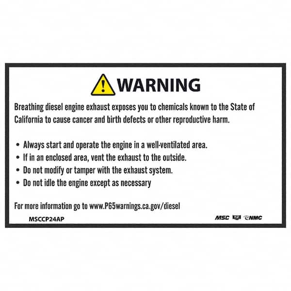 NMC - Safety & Facility Labels Message Type: Hazardous Materials Header: WARNING - Americas Industrial Supply