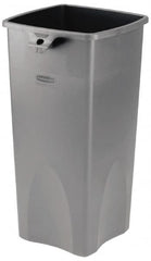 Rubbermaid - 23 Gal Gray Square Trash Can - Polyethylene, 30.9" High x 16-1/2" Long x 15-1/2" Wide - Americas Industrial Supply