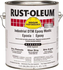 Rust-Oleum - 1 Gal Gloss Silver Gray Epoxy Mastic - 100 to 225 Sq Ft/Gal Coverage, <340 g/L VOC Content, Direct to Metal - Americas Industrial Supply