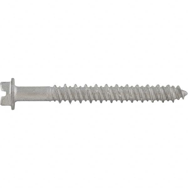 DeWALT Anchors & Fasteners - 1/4" Diam, 1-3/4 Length Under Head, Hex Drive Concrete Screw & Masonry Fastener - Americas Industrial Supply