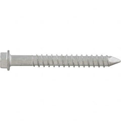 #14″ Diam, 1-3/4 Length Under Head, Hex Drive Concrete Screw & Masonry Fastener Stainless Steel, StalGard Finish