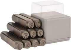 C.H. Hanson - 9 Piece, 5/16" Character Steel Stamp Set - Figures, Heavy Duty - Americas Industrial Supply