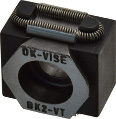 Mitee-Bite - 5,500 Lb Holding Force Single Vise Wedge Clamp - 1.06" Wide x 0.83" Deep x 0.59" High Base, 48 to 52 HRC, 1.06 to 1.22" Jaw Spread, 30 Lb/Ft Torque, 5/16-18 Screw Thread - Americas Industrial Supply