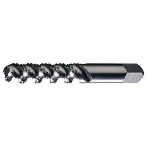 M8x1.25 3 Flute D5 HSS High Helix Bottoming Chamfer General Purpose High-Spiral Tap- Bright - Exact Industrial Supply