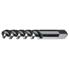 M5x0.8 3 Flute D4 HSS High Helix Bottoming Chamfer General Purpose High-Spiral Tap- Bright - Exact Industrial Supply