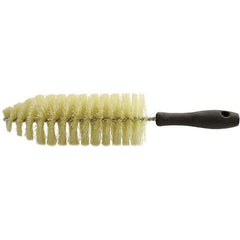 Brush Research Mfg. - 2-3/4" Diam Helical Polypropylene Tube Brush - Single Spiral, 0.012" Filament Diam, 8-1/4" Brush Length, 13-1/2" OAL, 0.245" Diam Plastic Handle Shank - Americas Industrial Supply