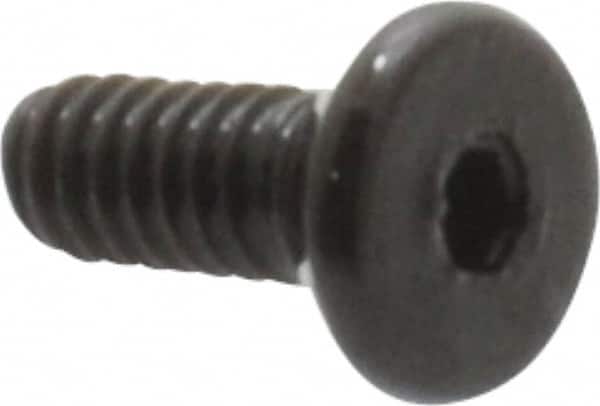Value Collection - #0-80 UNF Hex Socket Drive, Flat Screw - Alloy Steel, Black Oxide Finish, Fully Threaded, 3/16" OAL - Americas Industrial Supply