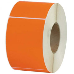 Value Collection - Pack of 4 Rolls, 1,000 Labels per Roll, 4" x 6" Orange Topcoated Facestock Thermal Labels - Americas Industrial Supply