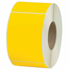 Value Collection - Pack of 4 Rolls, 1,000 Labels per Roll, 4" x 6" Yellow Topcoated Facestock Thermal Labels - Americas Industrial Supply