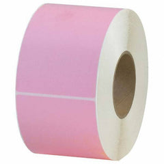 Value Collection - Pack of 4 Rolls, 1,000 Labels per Roll, 4" x 6" Pink Topcoated Facestock Thermal Labels - Americas Industrial Supply