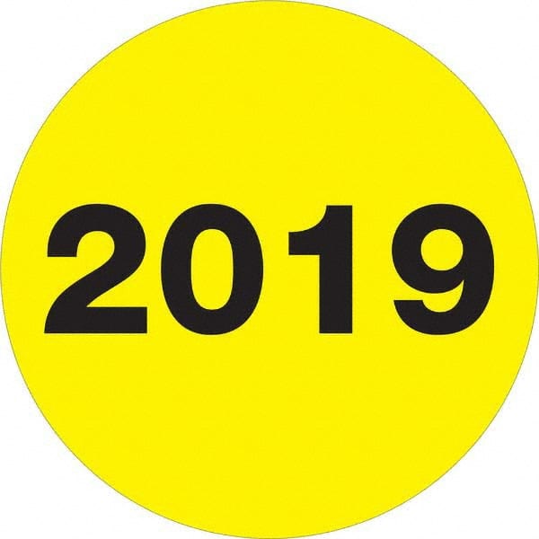 Tape Logic - 2" x 2" Fluorescent Yellow Paper Inventory Labels - Americas Industrial Supply