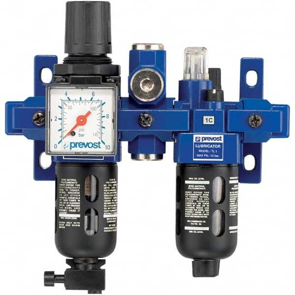 Prevost - Filter, Regulator & Lubricator (FRL) Units Configuration: 2 Pc. Filter/Regulator-Lubricator Body Type: Standard - Americas Industrial Supply