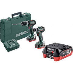 Metabo - Cordless Tool Combination Kits Voltage: 12 Tools: 1/4" Hex Compact Brushless Impact Driver; Compact Brushless Hammer Drill/Driver - Americas Industrial Supply