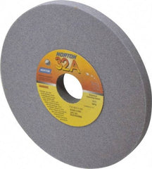 Norton - 7" Diam x 1-1/4" Hole x 1/2" Thick, L Hardness, 60 Grit Surface Grinding Wheel - Aluminum Oxide, Type 1, Medium Grade, 3,600 Max RPM, Vitrified Bond, No Recess - Americas Industrial Supply
