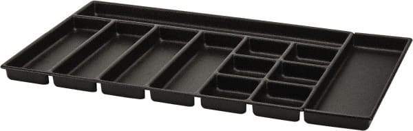 Kennedy - Tool Box Durable ABS Plastic Organizer - 30" Wide x 18-1/2" Deep x 2" High, Black, For 34" Cabinets - Americas Industrial Supply