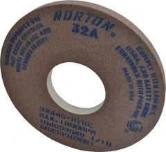 Norton - 14" Diam x 5" Hole x 1" Thick, K Hardness, 46 Grit Surface Grinding Wheel - Aluminum Oxide, Type 1, Coarse Grade, 1,800 Max RPM, Vitrified Bond, No Recess - Americas Industrial Supply
