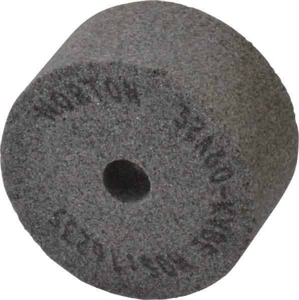 Norton - 60 Grit Aluminum Oxide Type 5 Internal Grinding Wheel - 2" Diam x 3/8" Hole x 1" Thick, 16,235 Max RPM, Type 5 Medium Grade, K Hardness, Vitrified Bond, No Recess - Americas Industrial Supply