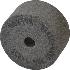 Norton - 60 Grit Aluminum Oxide Type 5 Internal Grinding Wheel - 2" Diam x 3/8" Hole x 1" Thick, 16,235 Max RPM, Type 5 Medium Grade, K Hardness, Vitrified Bond, No Recess - Americas Industrial Supply