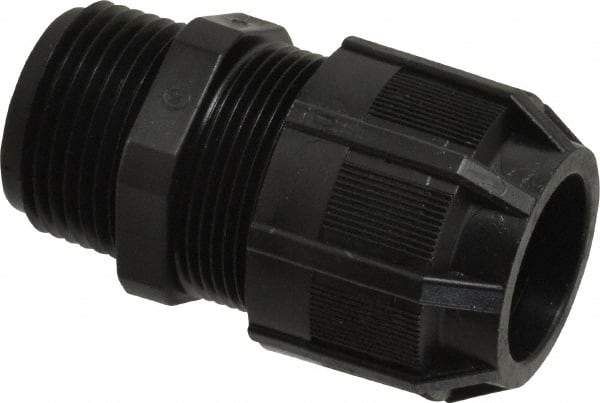 Thomas & Betts - 0.31 to 0.56" Cable Capacity, Liquidtight, Straight Strain Relief Cord Grip - 3/4 NPT Thread, 2-3/16" Long, Nylon - Americas Industrial Supply