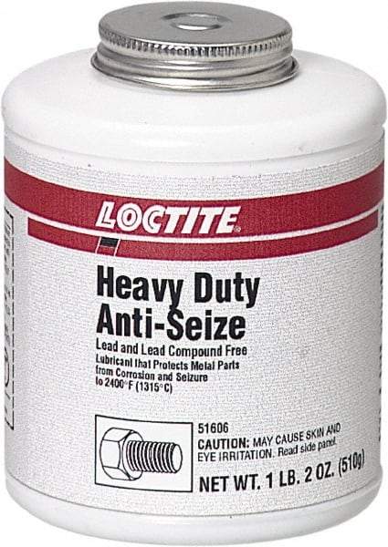 Loctite - 1.2 Lb Brush Top Anti-Seize Lubricant - Graphite, 2,400°F, Black - Americas Industrial Supply