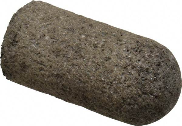 Norton - Type 18R, 1-1/2" Max Diam, 3" Head Thickness, 24 Grit Round Tip Plug - Aluminum Oxide, Very Coarse Grade, 3/8-24 Shank Thread - Americas Industrial Supply