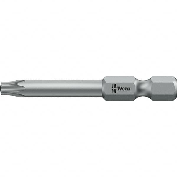 Wera - 6mm Drive IPR1 Tamperproof Torx Screwdriver Bit - 50mm OAL, Power Bit - Americas Industrial Supply