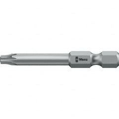 Wera - 6mm Drive IPR8 Tamperproof Torx Screwdriver Bit - 50mm OAL, Power Bit - Americas Industrial Supply