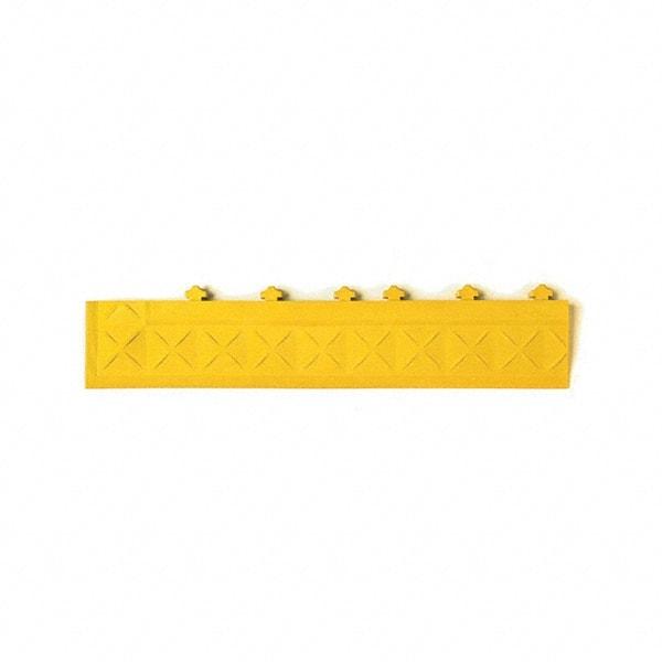 Ergo Advantage - 22" Long x 4" Wide x 1" Thick, Anti-Fatigue Modular Matting Anti-Fatigue Flooring - Male, 1 Interlocking Side, Yellow, For Dry Areas - Americas Industrial Supply