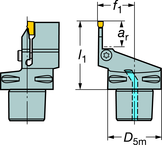 C4-LF151.23-27055-20 Capto® and SL Turning Holder - Americas Industrial Supply