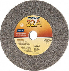 Norton - 60 Grit Aluminum Oxide Type 1 Internal Grinding Wheel - 4" Diam x 1/2" Hole x 1/4" Thick, 8,120 Max RPM, Type 1 Medium Grade, K Hardness, Vitrified Bond - Americas Industrial Supply
