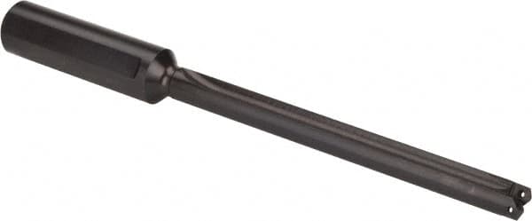 Allied Machine and Engineering - Series Z, 7/16 to 1/2" Diam, 3/4" Diam Straight Shank with Flange, Straight Flute Spade Drill - 4-3/8" Max Depth, 5-5/8" Body Length, 7-9/16" OAL, Extended Length, Through Coolant - Americas Industrial Supply