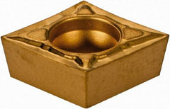 Seco - CCMT32.50.5 F1 Grade TP40 Carbide Turning Insert - TiC/TiCN/TiN Finish, 80° Diamond, 3/8" Inscr Circle, 5/32" Thick, 1/128" Corner Radius - Americas Industrial Supply