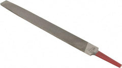 Simonds File - 12" Long, Smooth Cut, Flat American-Pattern File - Double Cut, Tang - Americas Industrial Supply