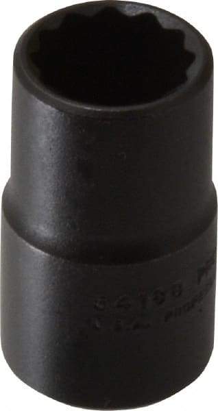 Proto - 9/16", 1/2" Drive, Standard Hand Socket - 12 Points, 1-1/2" OAL, Alloy Steel, Black Finish - Americas Industrial Supply