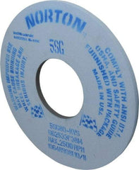 Norton - 14" Diam x 5" Hole x 1/2" Thick, K Hardness, 80 Grit Surface Grinding Wheel - Ceramic, Type 1, Medium Grade, 1,800 Max RPM, Vitrified Bond, No Recess - Americas Industrial Supply