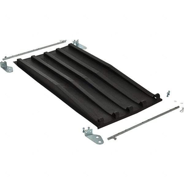 Vestil - Blue Polypropylene Self-Dumping Hopper Poly Lid - Use with Dumpers - Americas Industrial Supply